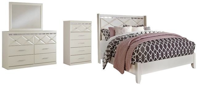 Signature Design by Ashley® Dreamur 4-Piece Champagne Queen Panel Bed Set-0