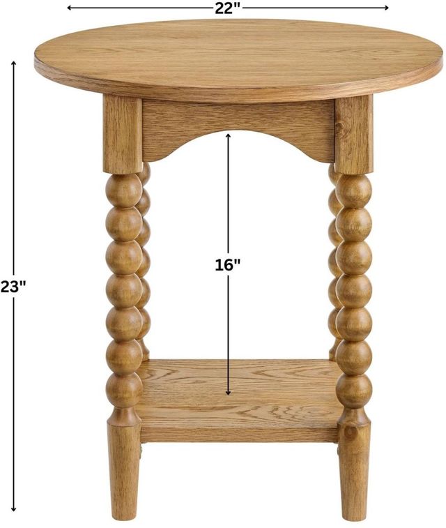 Martin Svensson Turned Wood Prairie Oak End Table-2