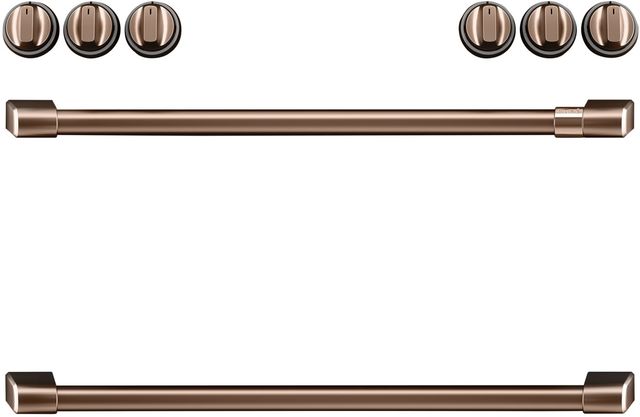 Café™ Brushed Copper Front Control Induction Knobs and Handle Kit-0