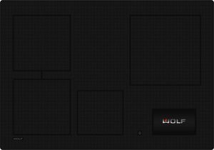 Top view of the Wolf® 30" Black Induction Cooktop
