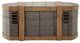 A & B Home Brown/Gray Semi Round Hatbox-3