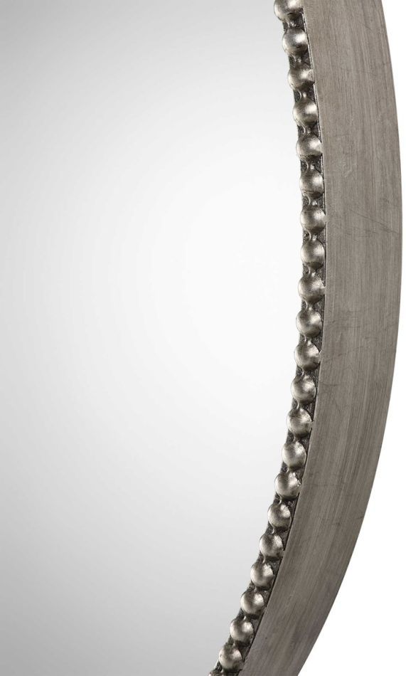 Uttermost® Stefania Antiqued Silver Leaf Round Mirror-3