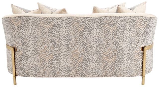 Michael Amini® Lisbon Beige/Gold/Gray Loveseat-3