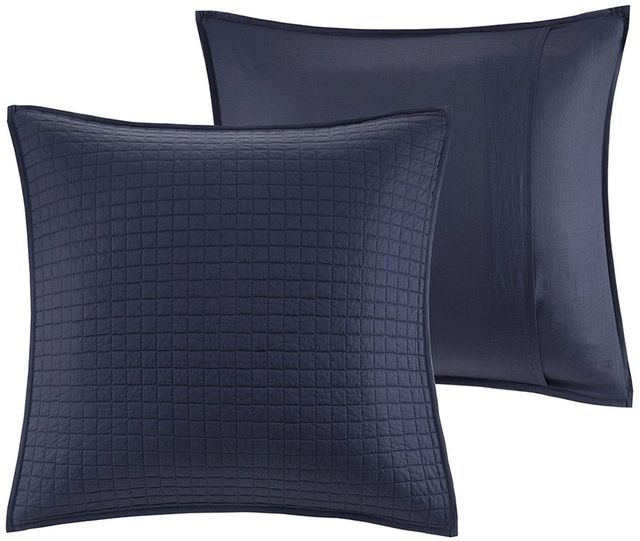 Olliix by Urban Habitat Indigo Blue King/California King Brooklyn Cotton Jacquard Comforter Set-2