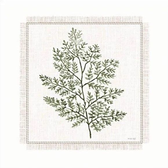 Classy Art Embroidered Leaves IV by Cindy Jacobs Wall Art-0