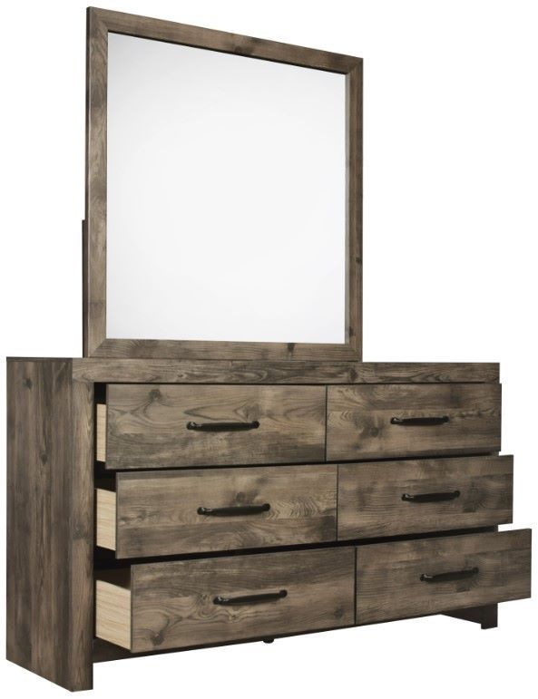 New Classic® Home Furnishings Misty Lodge Rustic Brown Dresser and Mirror Set-3
