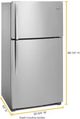 Whirlpool® 33" 21.3 Cu. Ft. Monochromatic Stainless Steel Top Freezer Refrigerator-2