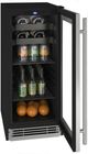 U-Line® Stainless Steel 15" Reversible Hinge Beverage Center-2
