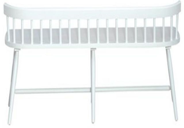 Liberty Furniture Capeside Cottage Porcelain White Spindle Back Dining Bench-2