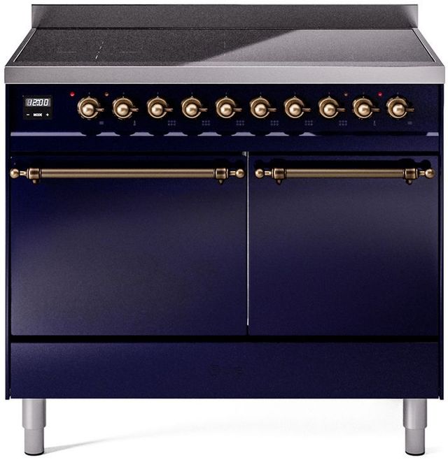 Ilve® Nostalgie II Series 40" Midnight Blue Pro Style Induction Range-0