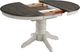 TEI Vintage Estates Antique White/Dark Knotty Oak Pedestal Dining Table with 15" Butterfly Leaf-3