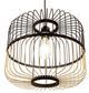 YHD Serren Natural/Matte Black 1-Light Large Pendant Lighting-3