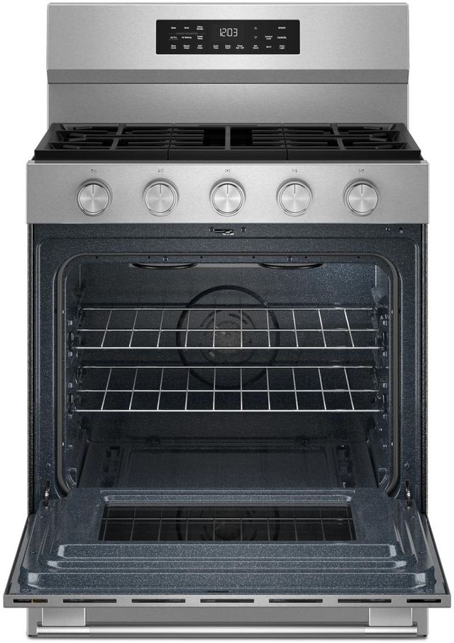 KitchenAid® 30''  PrintShield™ Stainless Finish Freestanding Gas Range with Convection Cooking Modes-1