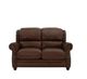 Soft Line 7863 Chocolate All Leather Loveseat-1