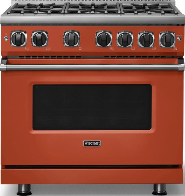 Viking® 7 Series 36" Spiced Cider Pro Style Liquid Propane Gas Range-0