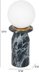 TOV Furniture Globe Malachite Green Marble Lamp-2