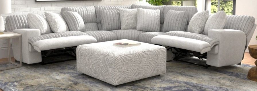 Catnapper® Abraxas 6-Piece Moonstruck Curved Manual Reclining Sectional