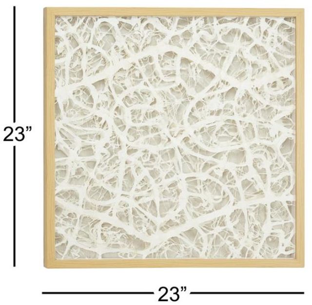 Deco Marche White Abstract Shadow Box Wall Decor-1