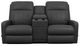 La-Z-Boy® Finley Onyx Leather Manual Wall Reclining Loveseat with Console-1