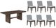 New Classic® Home Furnishings Kody 5-Piece Stone Gray/Walnut Rectangular Dining Table Set-0