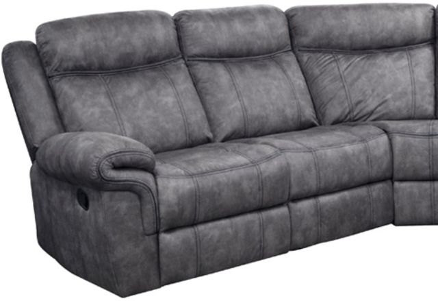 American Wholesale Furniture Knoxville 3-Piece Gray Manual Reclining Curved Sectional-1