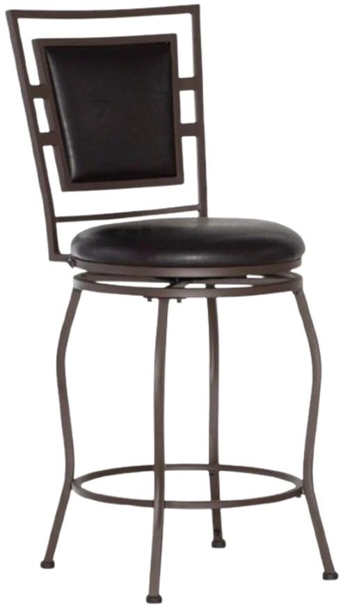 Linon Townsend 3-Piece Dark Brown Adjustable Stool Set-3
