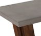 Armen Living Picadilly Gray Rectangle Console Table with Brown Brushed Trestle Base-4