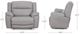 Franklin™ Lancaster Limestone Light Gray Fabric Power Rocker Recliner-2