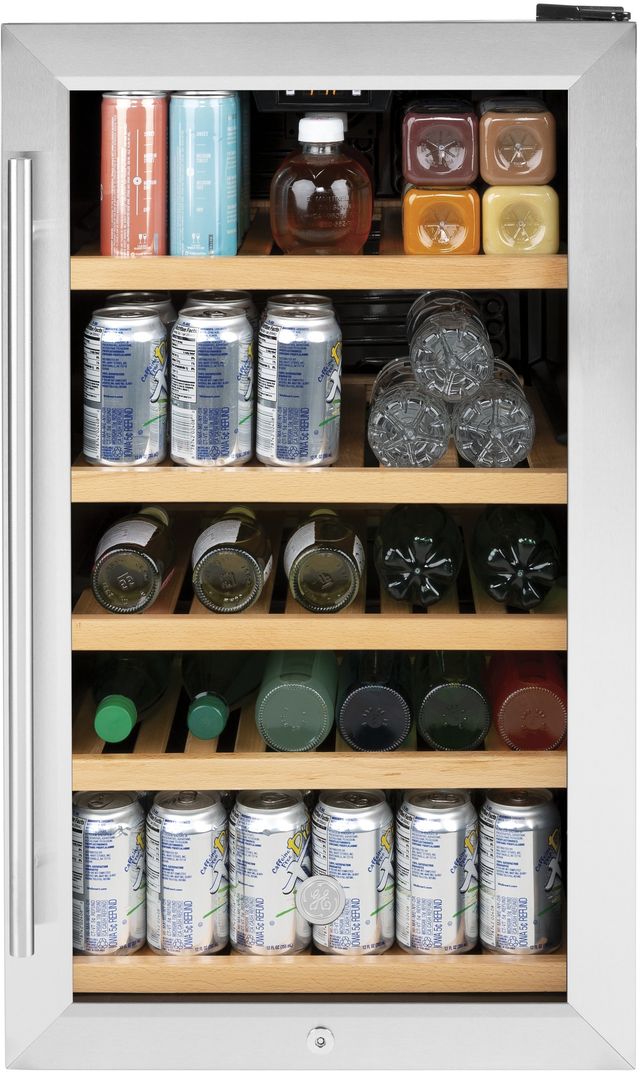GE® 19" 4.1 Cu. Ft. Stainless Steel Beverage Center-3