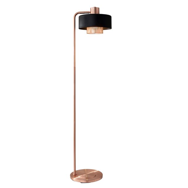 Adesso® Bradbury Black/Brushed Copper Floor Lamp-0