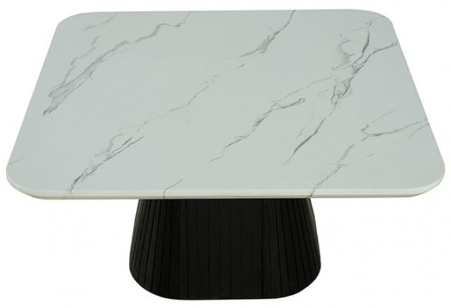 Furniture of America® Sindal White Coffee Table with Black Base-0
