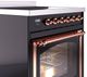 Ilve® Nostalgie II Noblesse 30'' Glossy Black Pro Style Induction Range with Copper Trim-4