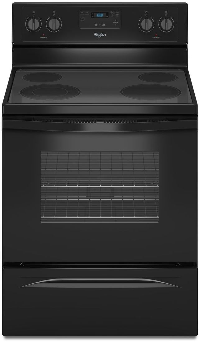Whirlpool® 29.88" Black Free Standing Electric Range-0