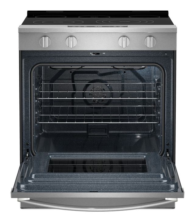 Whirlpool® 30" Fingerprint Resistant Stainless Steel Slide-In Electric Range with  Air Cooking Technology-1