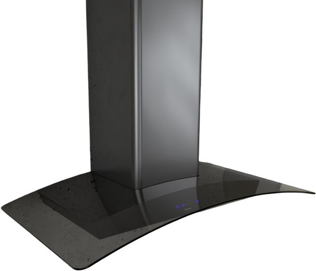 Zephyr Core Collection Ravenna 36" Black Stainless Steel/Smoke Gray Glass Wall Mounted Range Hood-0