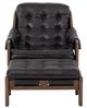 Four Hands Halston Heirloom Black/Terra Brown Chair and Ottoman Set-1