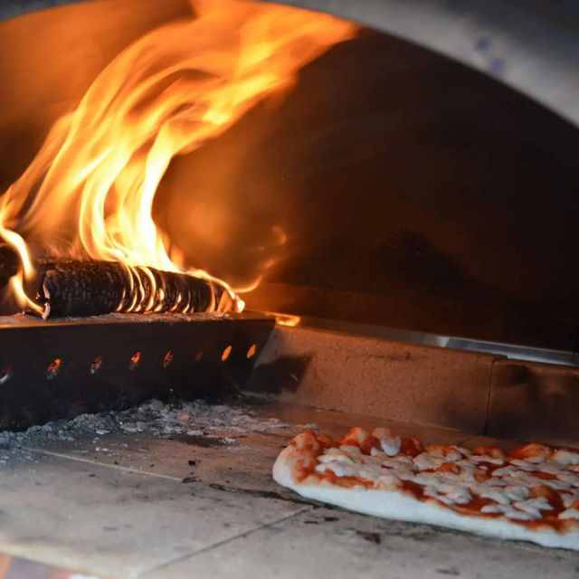XO 40" Red Countertop Wood Pizza Oven-2