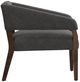 International Furniture Direct Murcia Gray/Lacquer Brown Accent Chair-2