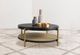 Coaster® Arini Black Coffee Table with Aged Brass Base-5