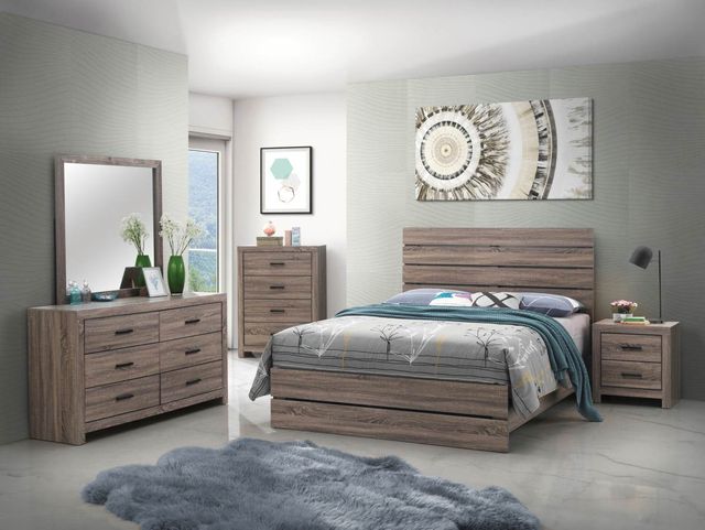 Coaster® Brantford 4-Piece Barrel Oak King Bedroom Set-0