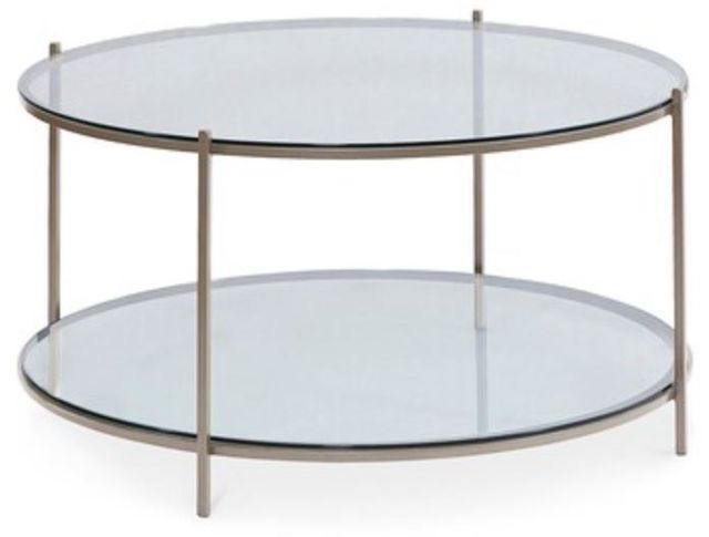 Bassett® Furniture Linville Champagne Round Cocktail Table-0