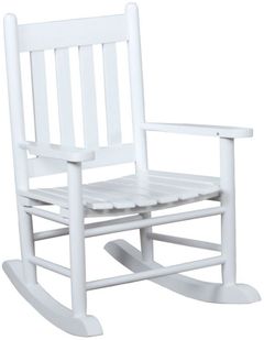 Coaster® Annie Slat Back Youth White Rocking Chair