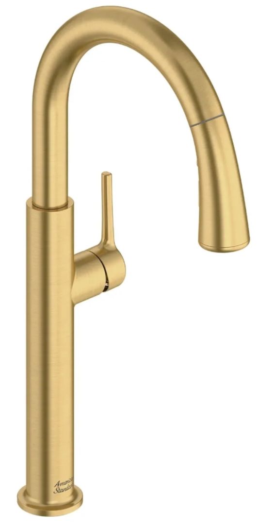 American Standard Studio® S Brushed Cool Sunrise Pull-Down Dual Spray Kitchen Faucet-0