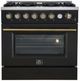 FORNO® Marco Series Alta Qualita 36" Black Pro Style Gas Range-0