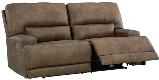 Signature Design by Ashley® Beckley Place Earth Power Reclining Sofa with Adjustable Headrest-0