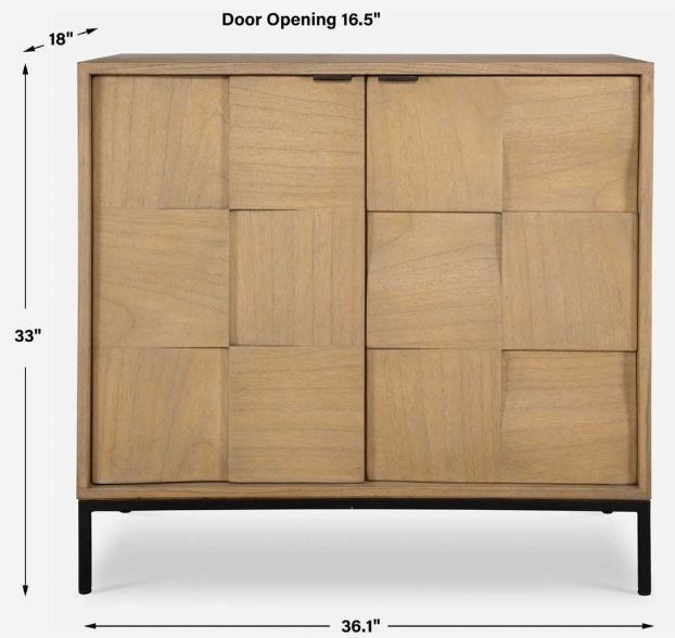 Uttermost® Lorenzo Natural Geometric Cabinet-2