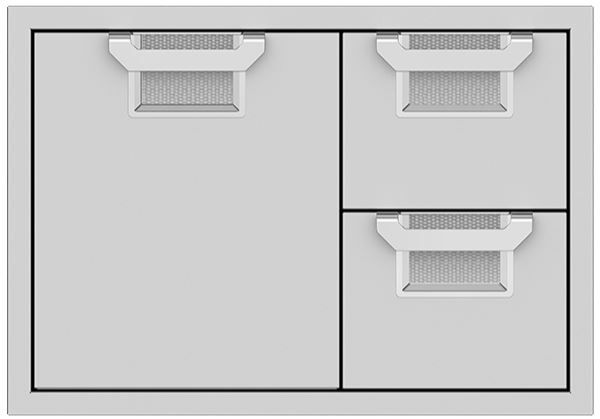 Aspire By Hestan® AESDR Series 30" Steeletto Double Drawer and Storage Door Combination