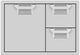 Aspire By Hestan® AESDR Series 30" Steeletto Double Drawer and Storage Door Combination-0