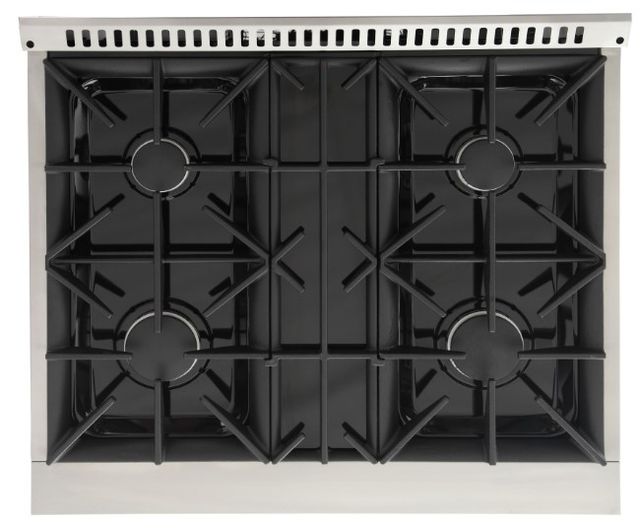 Kucht Professional KNG Series 30" Stainless Steel Pro Style Propane Gas Range with White Door and Rose Gold Handle-1