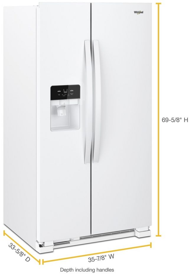 Whirlpool® 36 in. 24.6 Cu. Ft. White Side-by-Side Refrigerator-9
